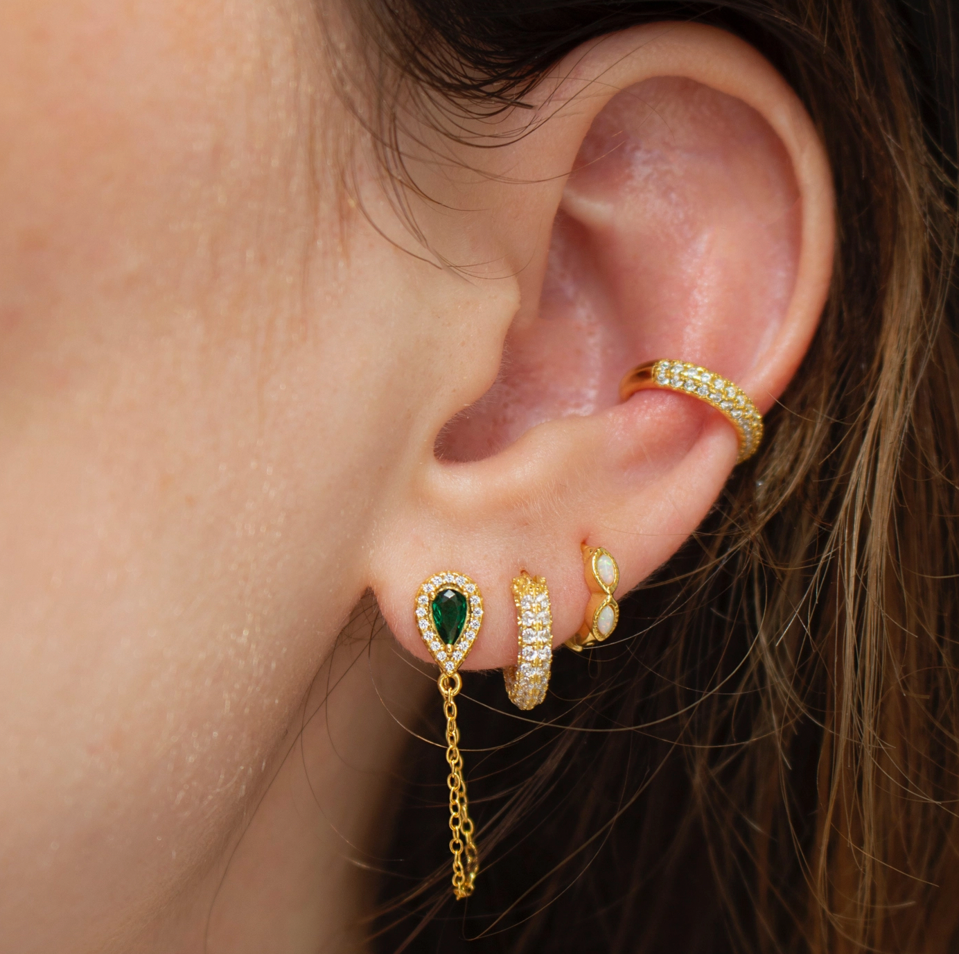 Simone Chain Studs
