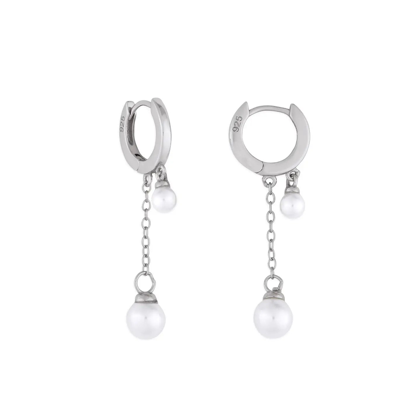 Ophelia Pearl Chain Hoops