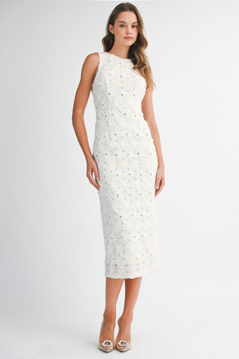 Mina Applique Midi Dress