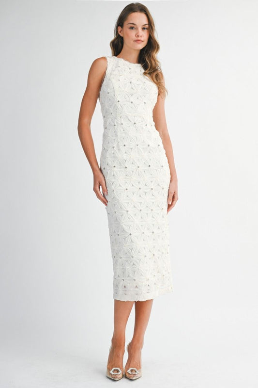 Mina Applique Midi Dress