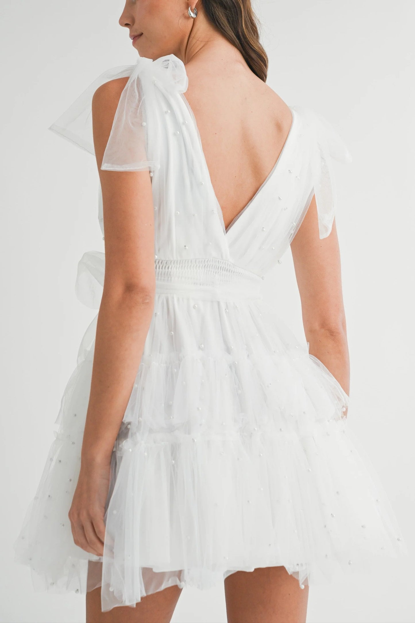 Pearl Tiered Mini Dress