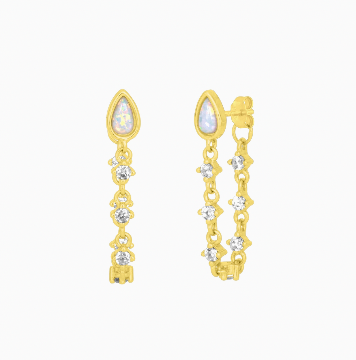 Etta Opal Chain Earrings