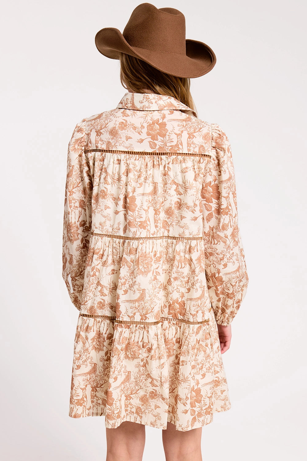 Toile Button-Down Shirt Mini Dress