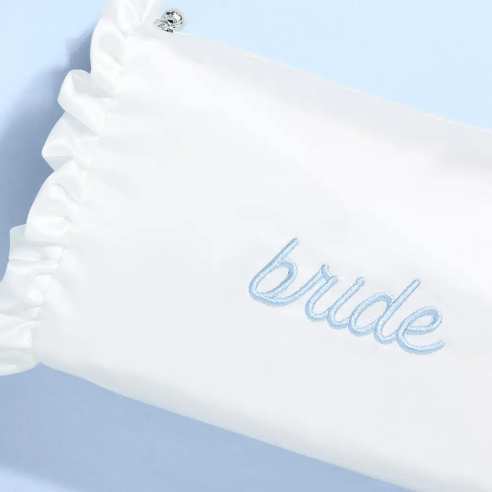Bride Beauty Cosmetic Bag - Embroidered Satin