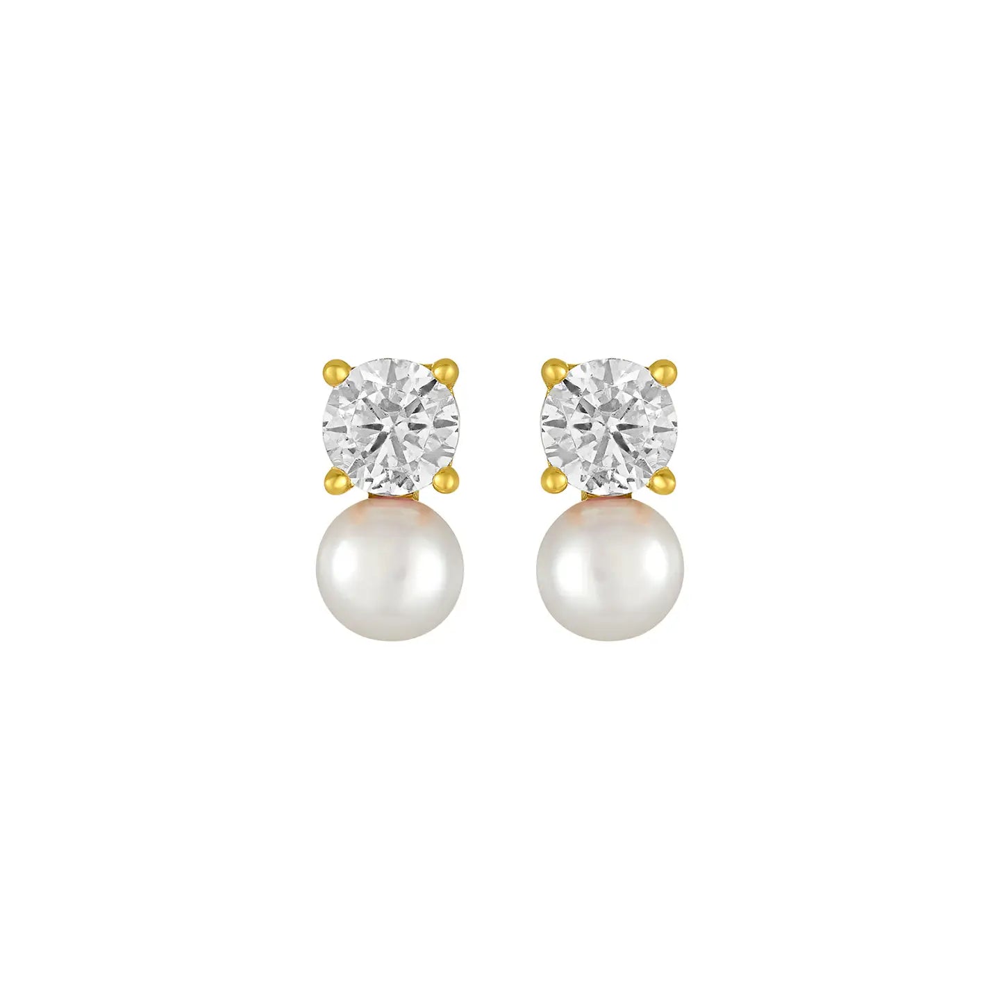 Francie Pearl and Crystal Stud Earring