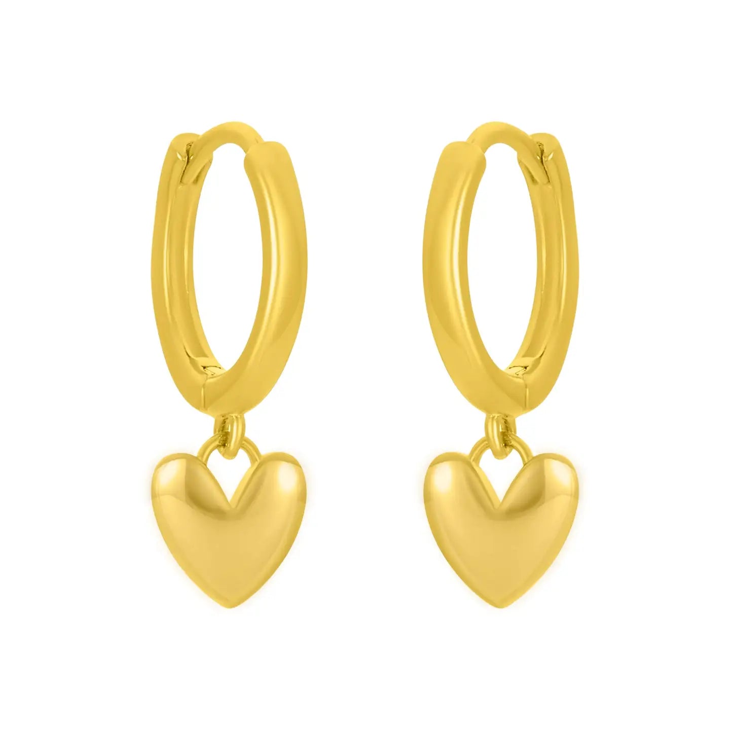 Holly Heart Hoop Earrings