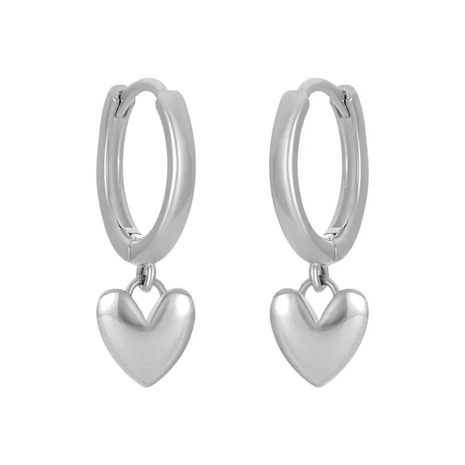 Holly Heart Hoop Earrings