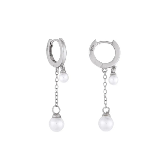 Ophelia Pearl Chain Hoops