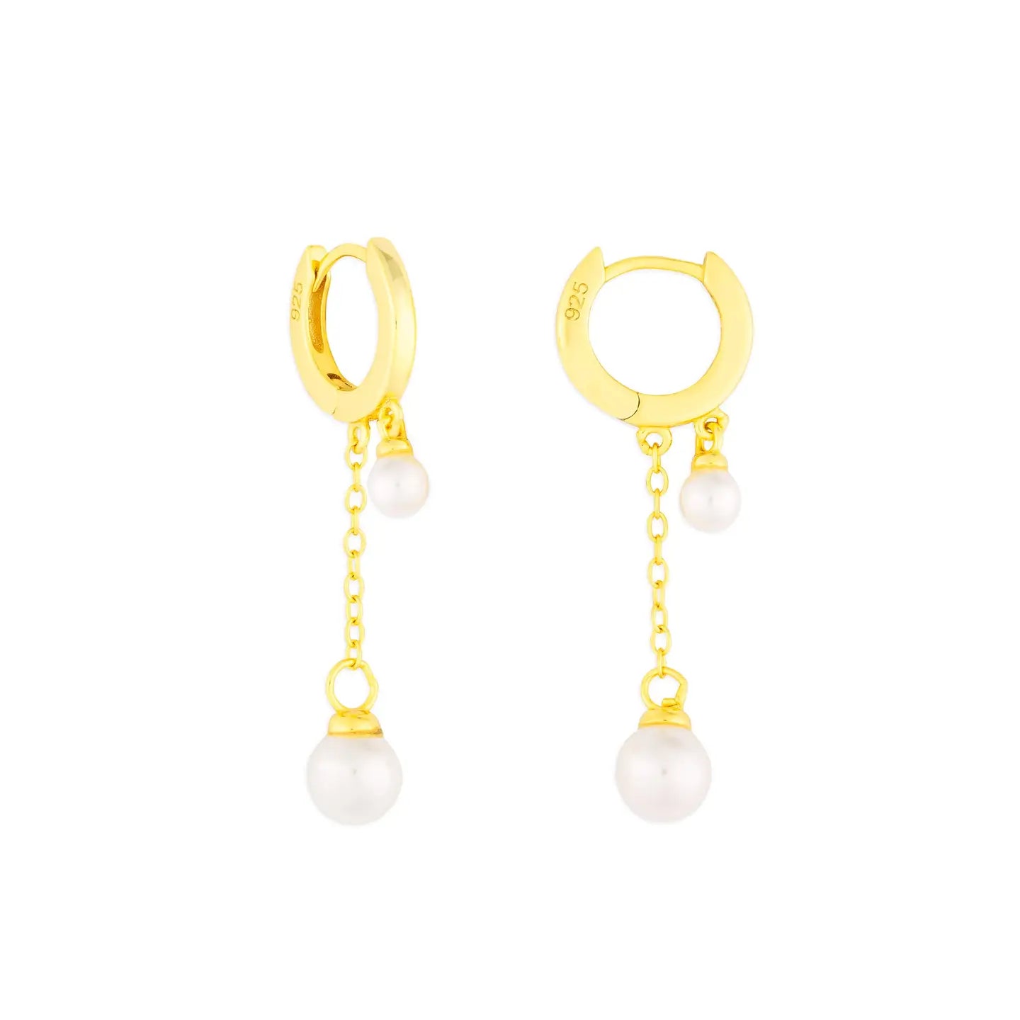 Ophelia Pearl Chain Hoops