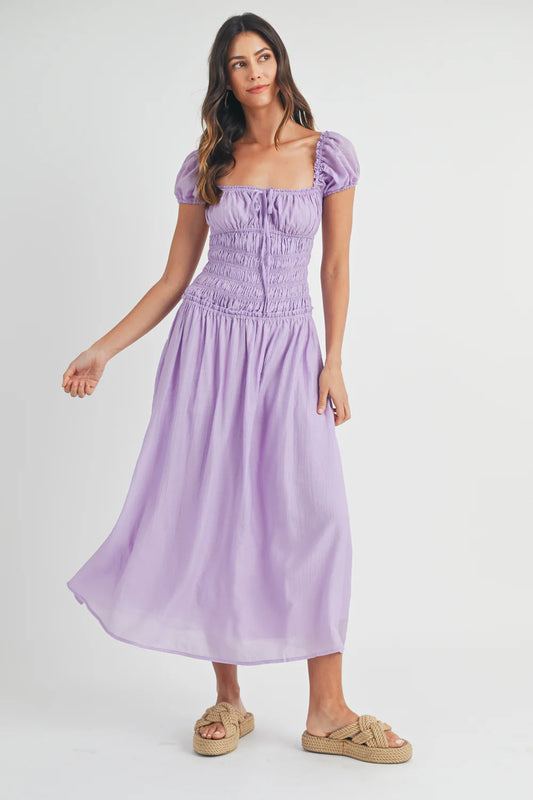 Morgan Open Back Midi Dress