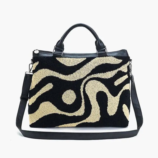 Modern Art-Inspired Embellished Tote