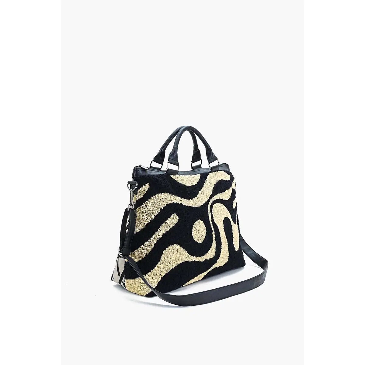 Modern Art-Inspired Embellished Tote
